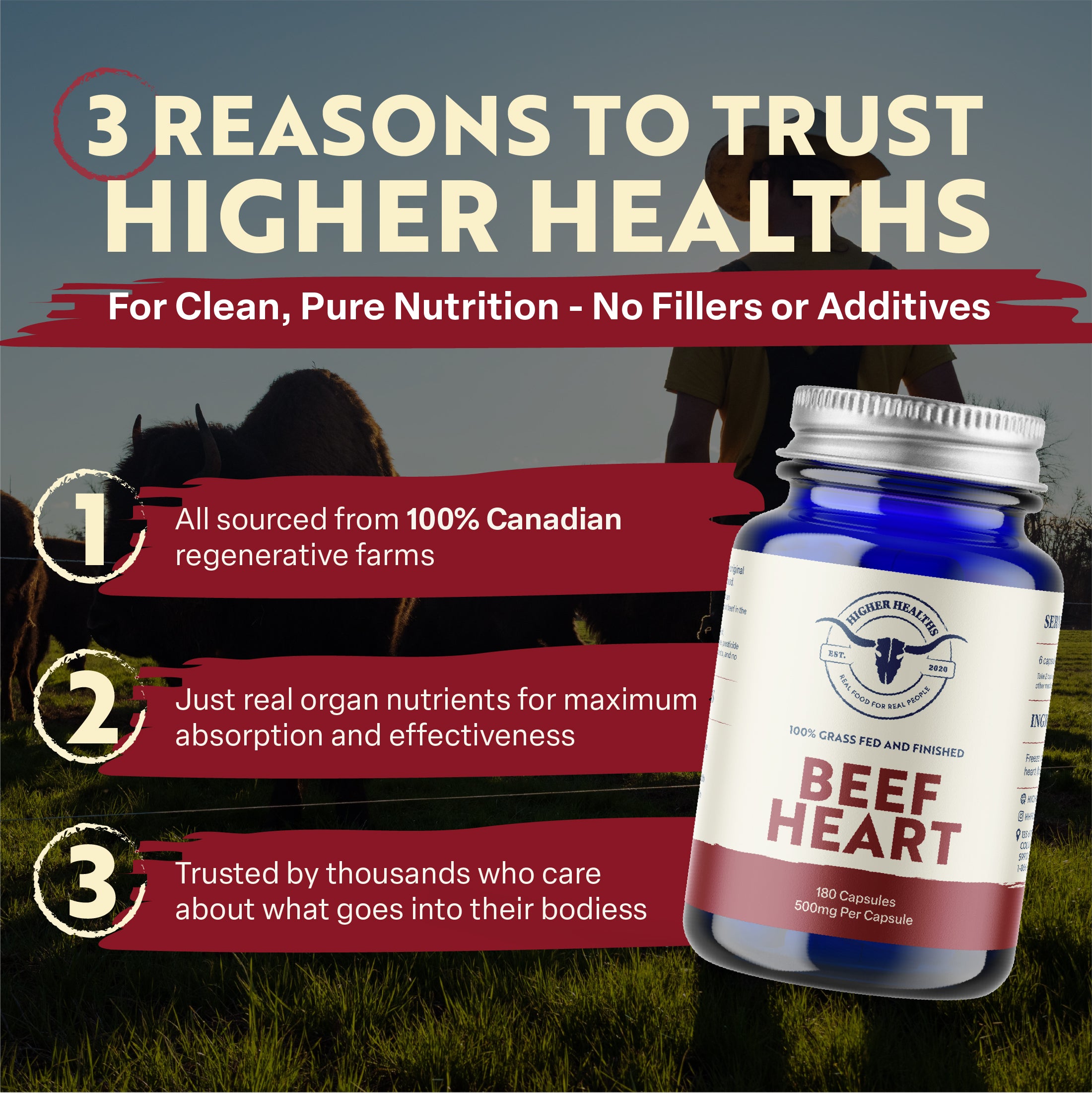 SUBSCRIBE & SAVE! Beef Heart - Antioxidant Abundant