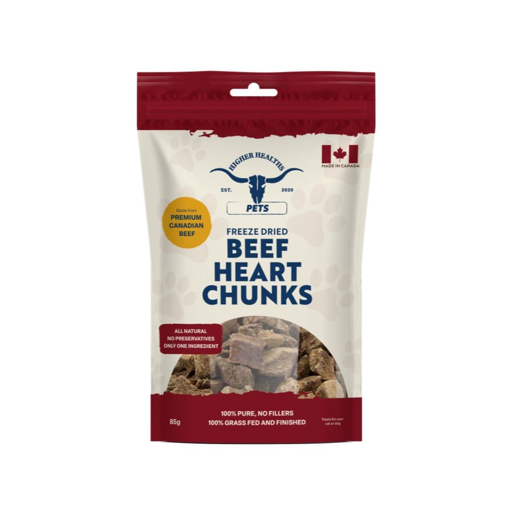 Pet Line, Beef Heart Chunks (Front view), Higher Healths Canada