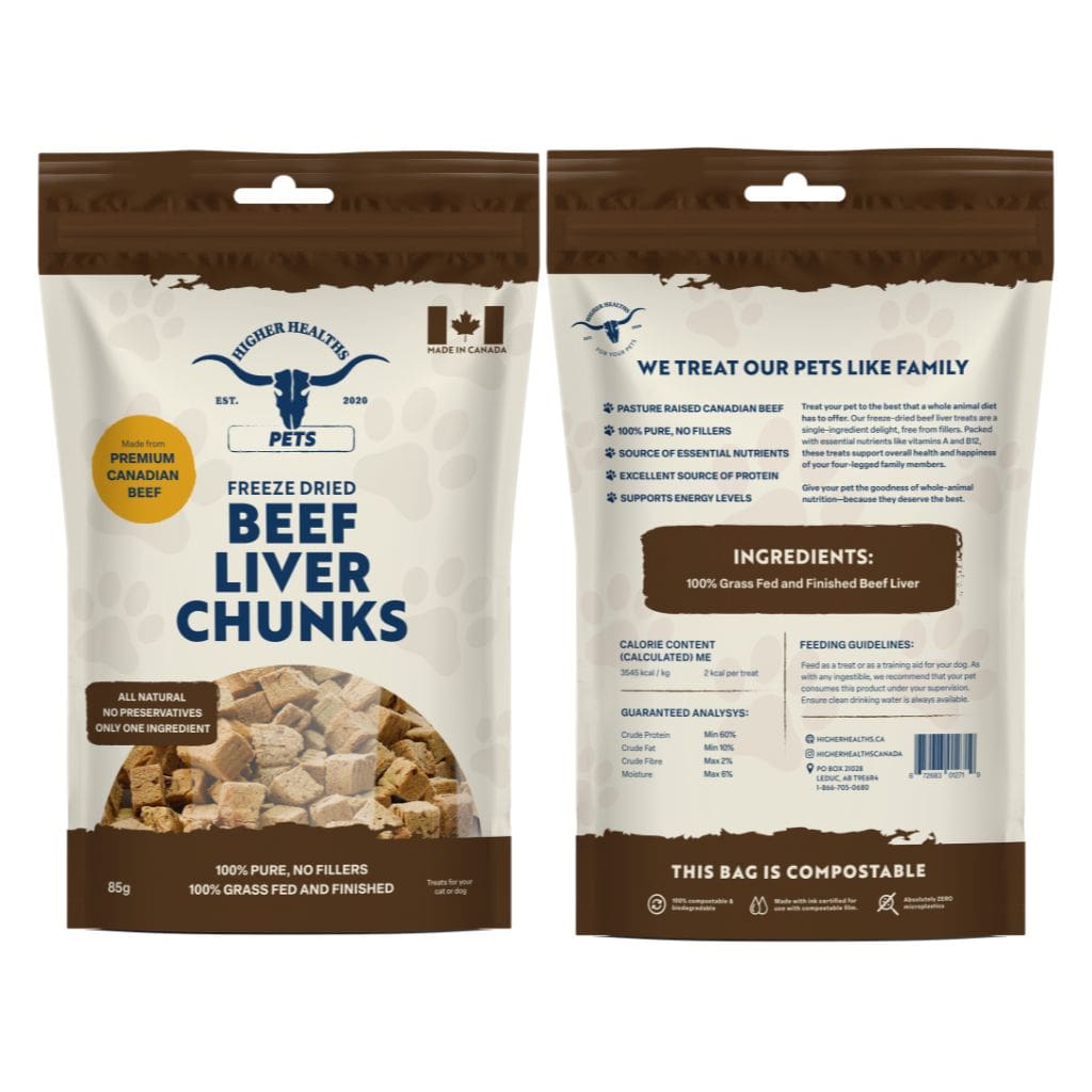Pet Line, Beef Liver Chunks, Higher Healths Canada